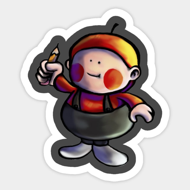 Apple Kid - Earthbound Sticker by saradaboru